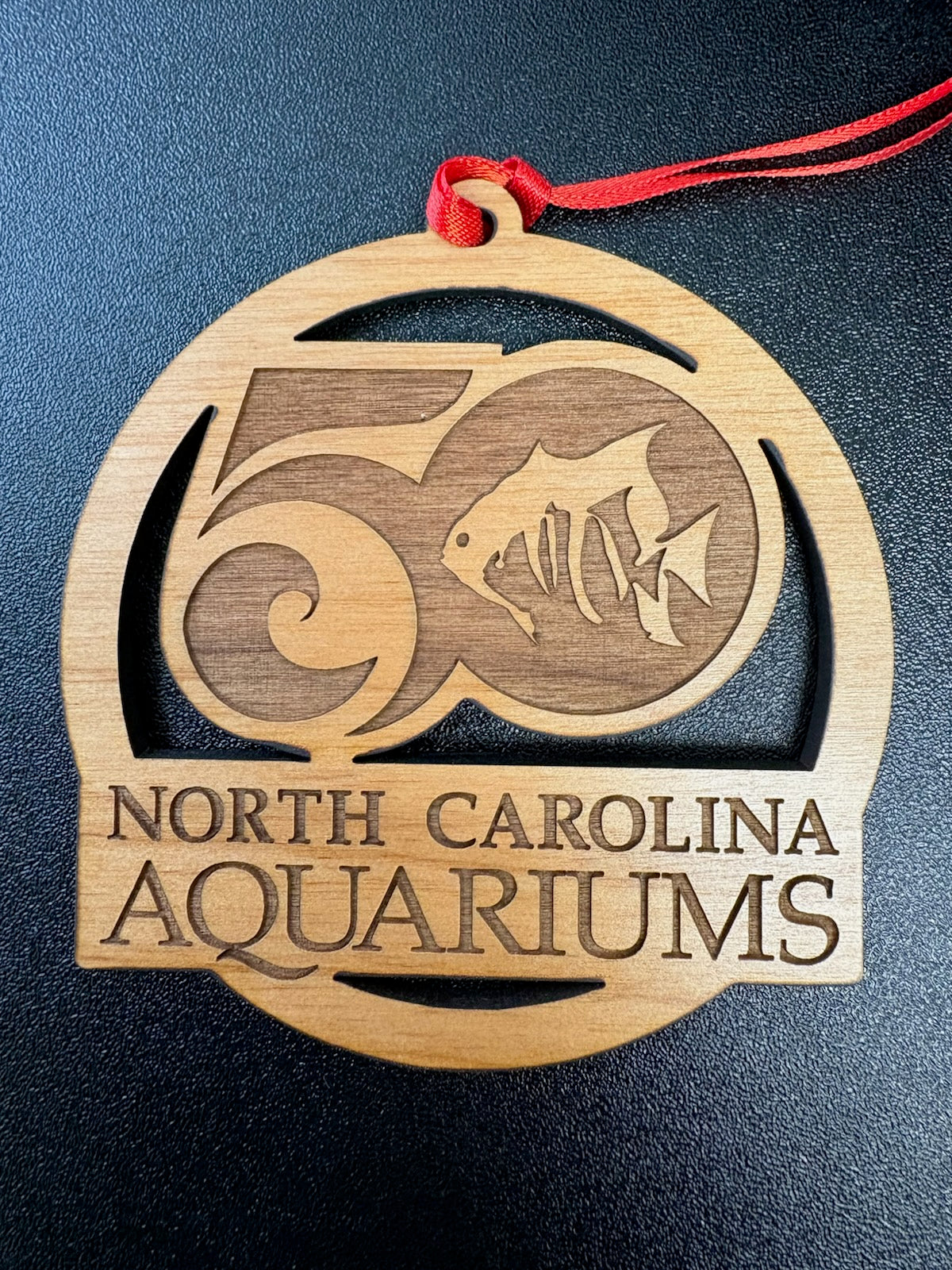 Wooden 50th ornament