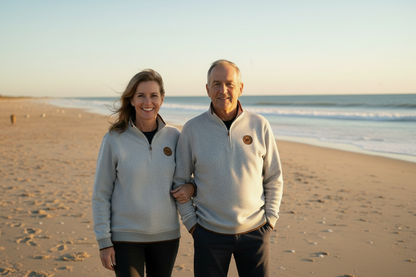 Fleece 1/4 zip Oatmeal