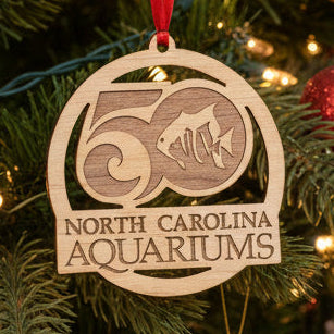 Wooden 50th ornament